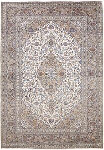 Tappeto Kashan Medaglione Floreale Avorio Beige 248x358 Cm