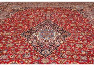 Tappeto Ardakan Medaglione Floreale Rosso Blu Scuro 310x410 Cm