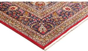 Tappeto Tabriz Medaglione Floreale Rosso Blu Scuro 203x298 Cm