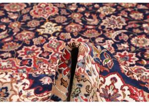 Tappeto Kashan Medaglione Floreale Blu Scuro Beige 290x393 Cm