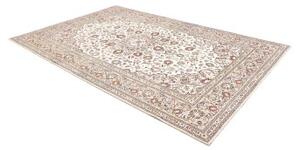 Tappeto Kashan Medaglione Floreale Avorio Beige 200x300 Cm