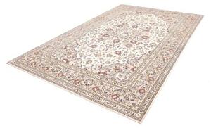 Tappeto Kashan Medaglione Floreale Avorio Beige 200x300 Cm