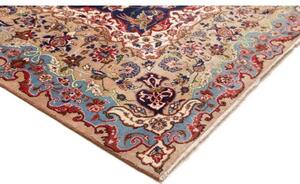 Tappeto Kashan Medaglione Floreale Blu Scuro Beige 290x393 Cm