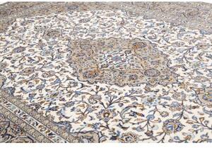 Tappeto Kashan Medaglione Floreale Avorio Beige 248x358 Cm