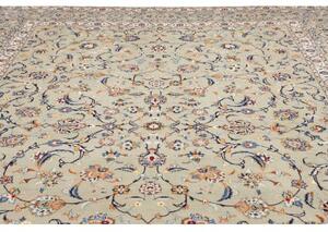 Tappeto Kashan Floreale Verde Salvia Blu Cobalto 277x390 Cm