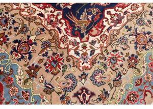 Tappeto Kashan Medaglione Floreale Blu Scuro Beige 290x393 Cm