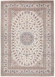 Tappeto Kashan Medaglione Floreale Avorio Blu 288x404 Cm