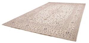 Tappeto Kashan Medaglione Floreale Avorio Blu Scuro 286x403 Cm