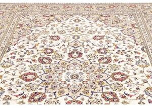 Tappeto Kashan Medaglione Floreale Avorio Beige 200x300 Cm