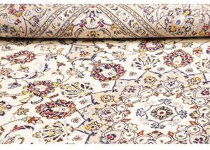Tappeto Kashan Medaglione Floreale Avorio Beige 200x300 Cm
