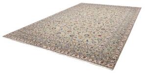 Tappeto Kashan Floreale Verde Salvia Blu Cobalto 277x390 Cm