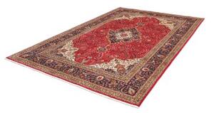 Tappeto Tabriz Medaglione Floreale Rosso Blu Scuro 203x298 Cm