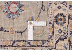 Tappeto Kashan Floreale Verde Salvia Blu Cobalto 277x390 Cm