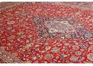 Tappeto Ardakan Medaglione Floreale Rosso Blu Scuro 310x410 Cm