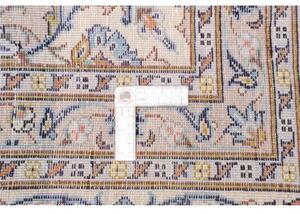 Tappeto Kashan Medaglione Floreale Avorio Blu 288x404 Cm