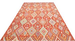 Tappeto Kilim Geometrico Ruggine Multicolore 197x305 Cm
