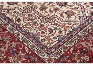 Tappeto Isfahan Stilizzato Avorio Rosso 368x524 Cm