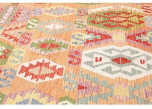 Tappeto Kilim Stilizzato Arancione Multicolore 206x292 Cm