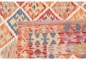 Tappeto Kilim Geometrico Arancione Beige 203x301 Cm