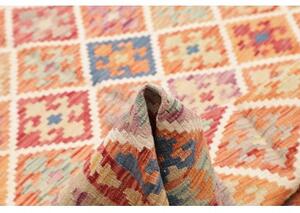 Tappeto Kilim Geometrico Arancione Beige 203x301 Cm