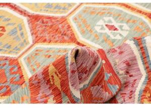 Tappeto Kilim Geometrico Terracotta Multicolore 200x296 Cm