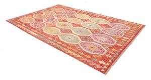 Tappeto Kilim Geometrico Terracotta Multicolore 200x296 Cm