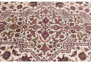 Tappeto Isfahan Stilizzato Avorio Rosso 368x524 Cm
