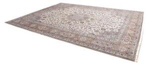 Tappeto Kashan Medaglione Floreale Avorio Tortora 300x390 Cm