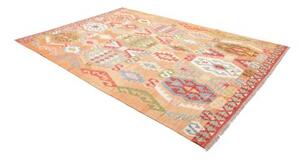 Tappeto Kilim Stilizzato Arancione Multicolore 206x292 Cm