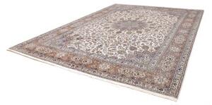 Tappeto Kashan Medaglione Floreale Avorio Tortora 300x390 Cm