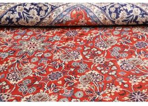 Tappeto Kashan Floreale Rosso Blu Scuro 197x295 Cm