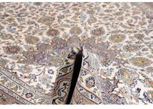 Tappeto Kashan Medaglione Floreale Avorio Tortora 300x390 Cm