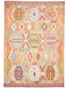 Tappeto Kilim Stilizzato Arancione Multicolore 206x292 Cm