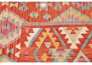 Tappeto Kilim Geometrico Ruggine Multicolore 197x305 Cm