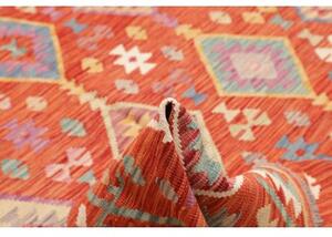 Tappeto Kilim Geometrico Rosso Mattone Multicolore 201x300 Cm