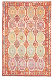 Tappeto Kilim Geometrico Terracotta Multicolore 200x296 Cm