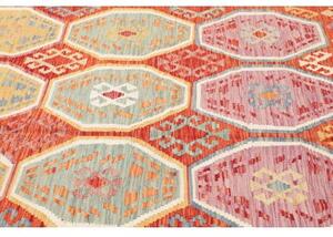 Tappeto Kilim Geometrico Terracotta Multicolore 200x296 Cm