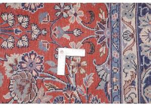 Tappeto Kashan Floreale Rosso Blu Scuro 197x295 Cm
