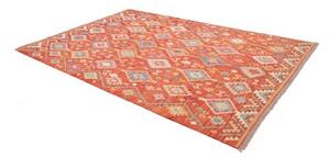 Tappeto Kilim Geometrico Rosso Mattone Multicolore 201x300 Cm