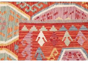Tappeto Kilim Geometrico Terracotta Multicolore 200x296 Cm