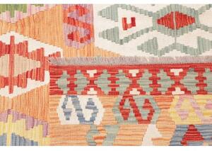 Tappeto Kilim Stilizzato Arancione Multicolore 206x292 Cm