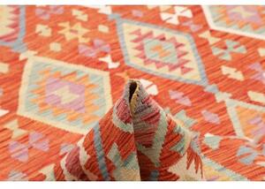 Tappeto Kilim Geometrico Ruggine Multicolore 197x305 Cm