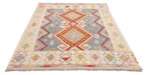 Tappeto Kilim Geometrico Azzurro Avorio 156x211 Cm