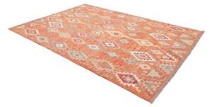 Tappeto Kilim Geometrico Arancione Multicolore 198x288 Cm
