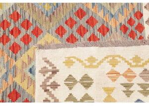Tappeto Kilim Geometrico Grigio Avorio 207x292 Cm