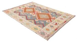 Tappeto Kilim Geometrico Azzurro Avorio 156x211 Cm