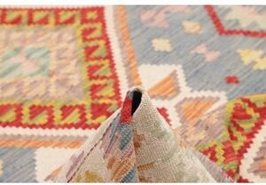Tappeto Kilim Geometrico Azzurro Avorio 156x211 Cm