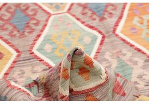 Tappeto Kilim Stilizzato Grigio Multicolore 205x305 Cm