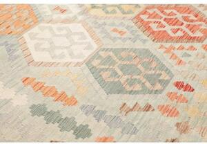 Tappeto Kilim Stilizzato Verde Salvia Multicolore 244x303 Cm