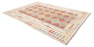 Tappeto Kilim Geometrico Grigio Avorio 207x292 Cm